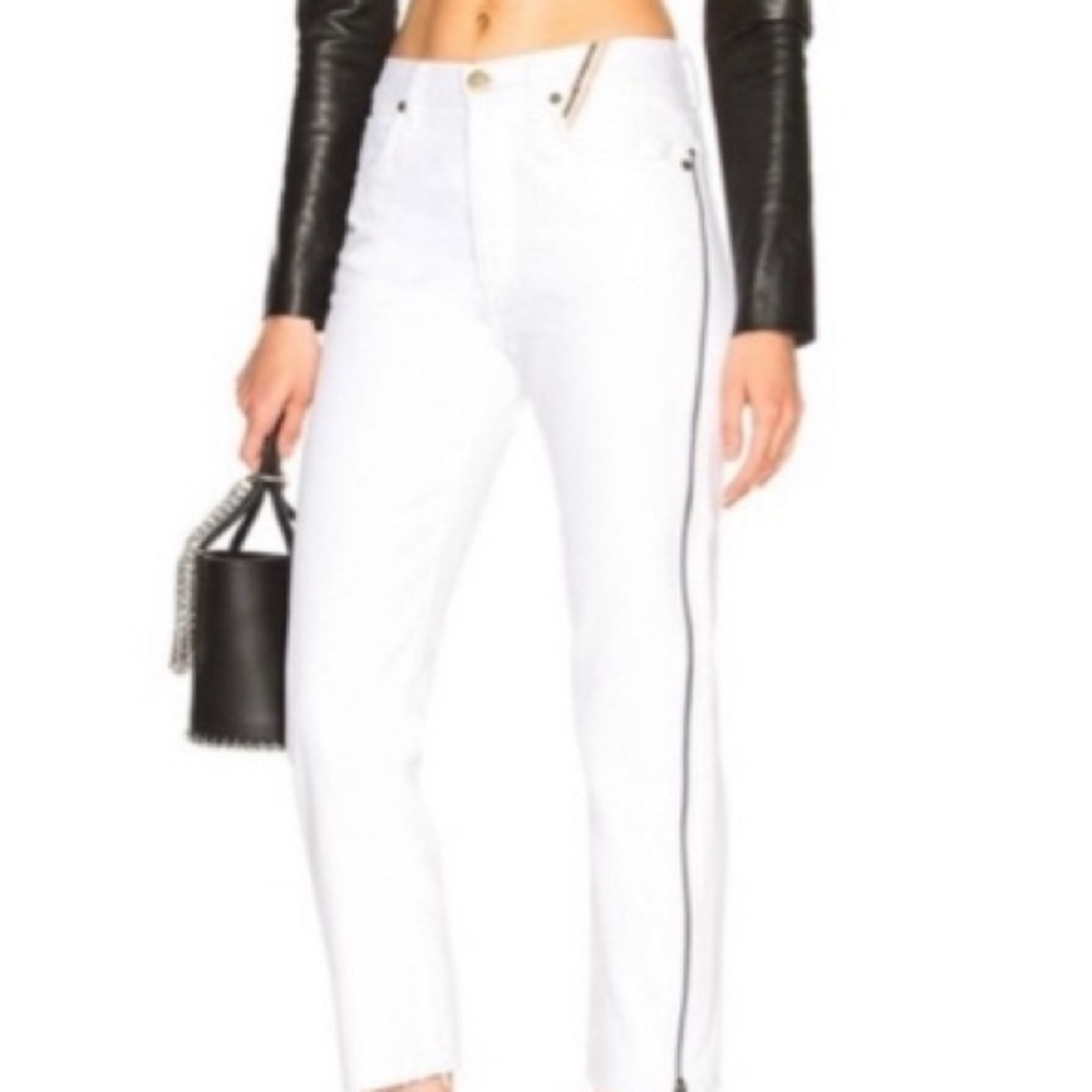 New JEAN ATELIER WHITE CROPPED JEANS, Size 24